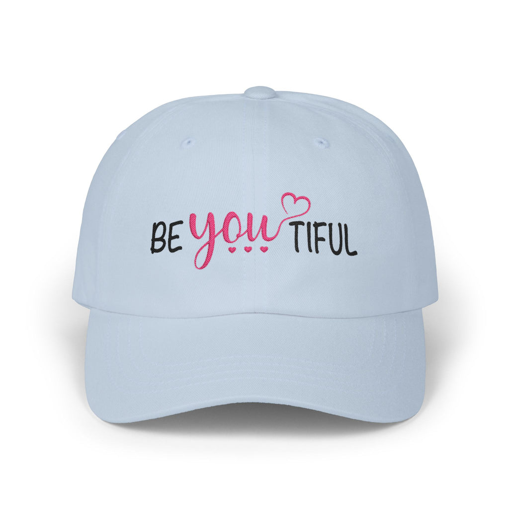 BeYOUtiful Embroidered Dad Cap — Inspirational Women's Baseball Hat