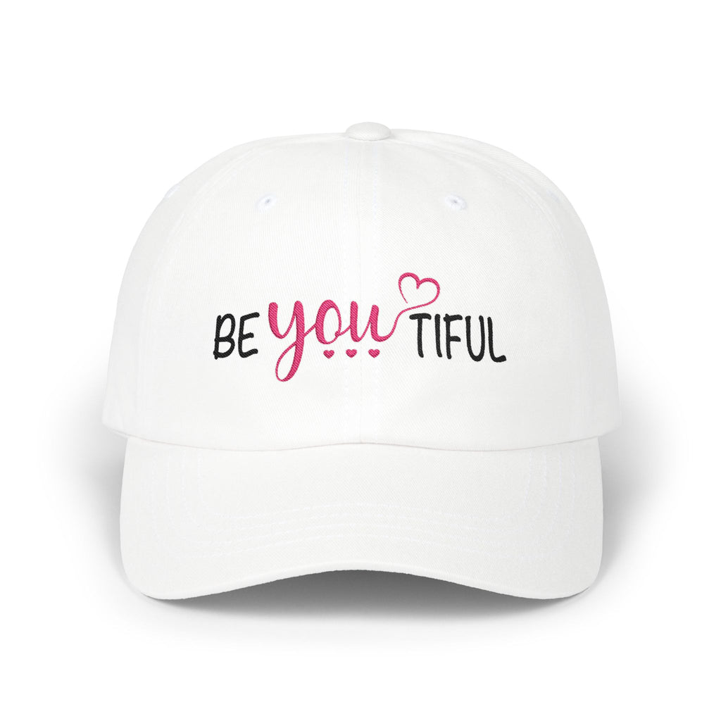 BeYOUtiful Embroidered Dad Cap — Inspirational Women's Baseball Hat