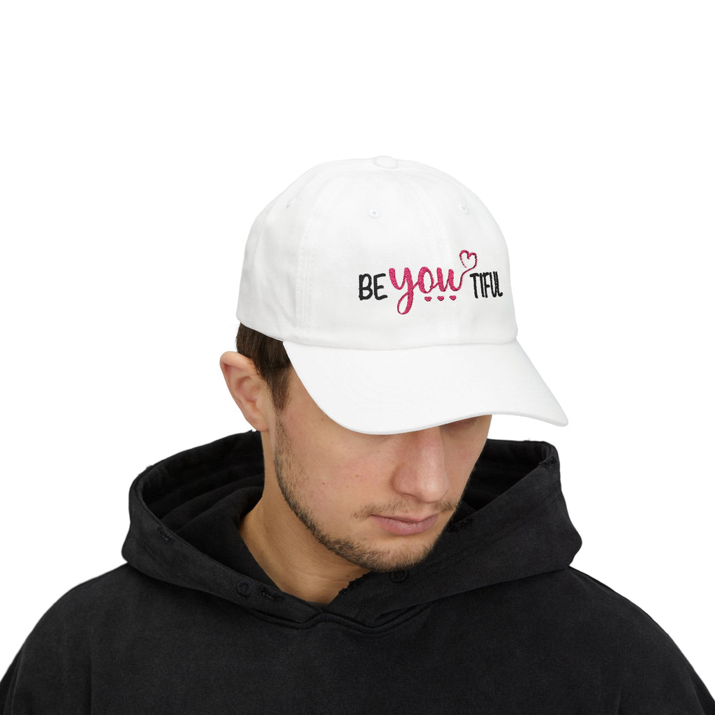 BeYOUtiful Embroidered Dad Cap — Inspirational Women's Baseball Hat